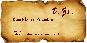 Demjén Zsombor névjegykártya